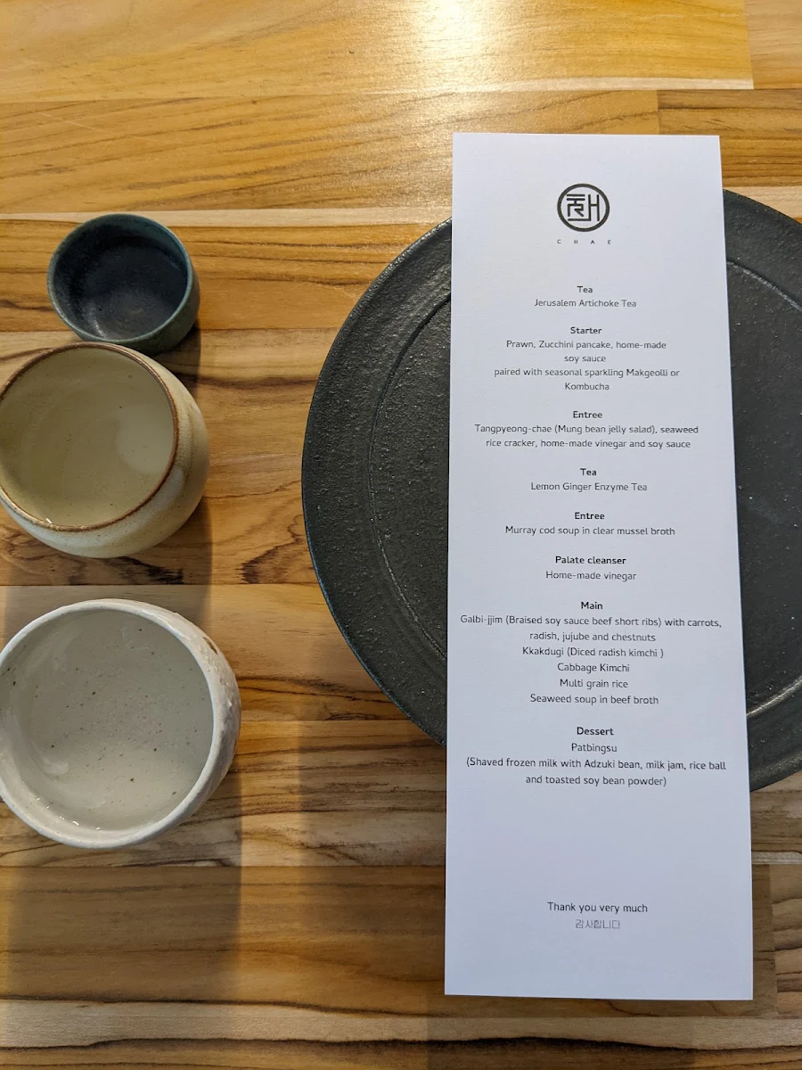 Menu, CHAE