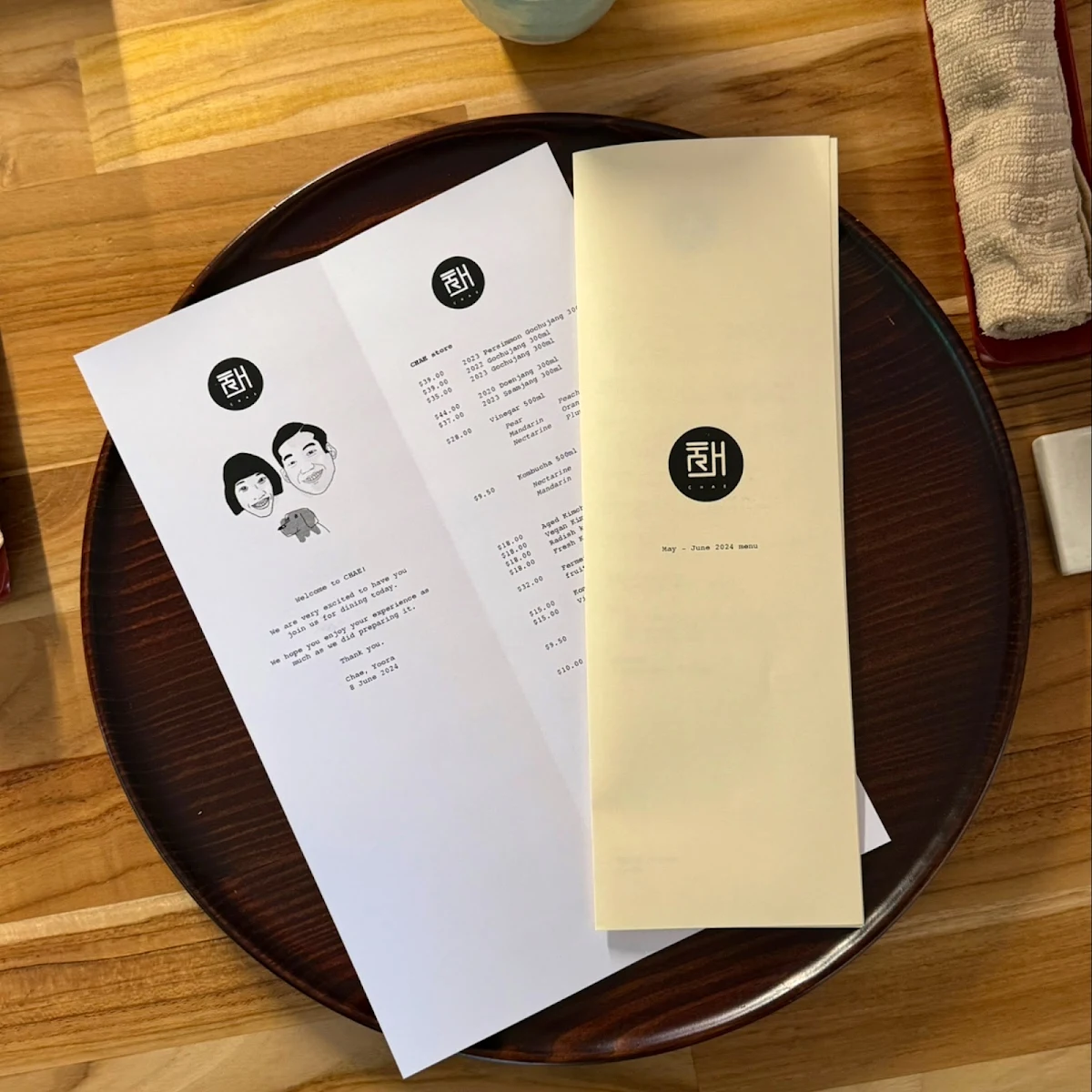 Menu, CHAE