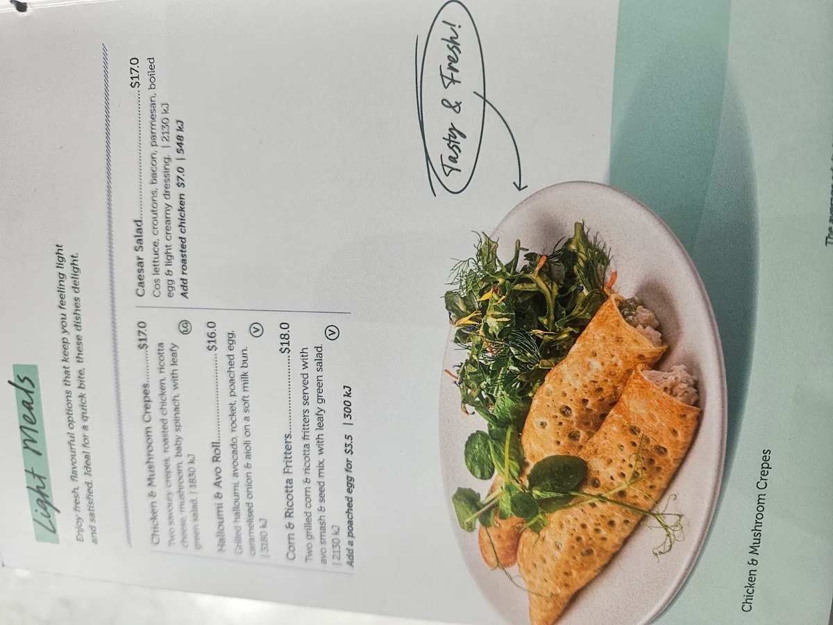 Menu, Jamaica Blue Bayside, Frankston