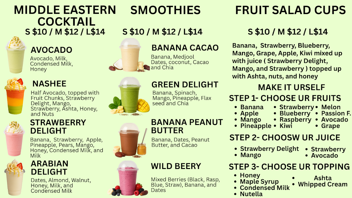 Menu, JUICE & JUICY