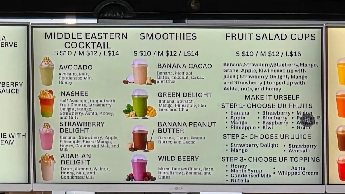Menu, JUICE & JUICY