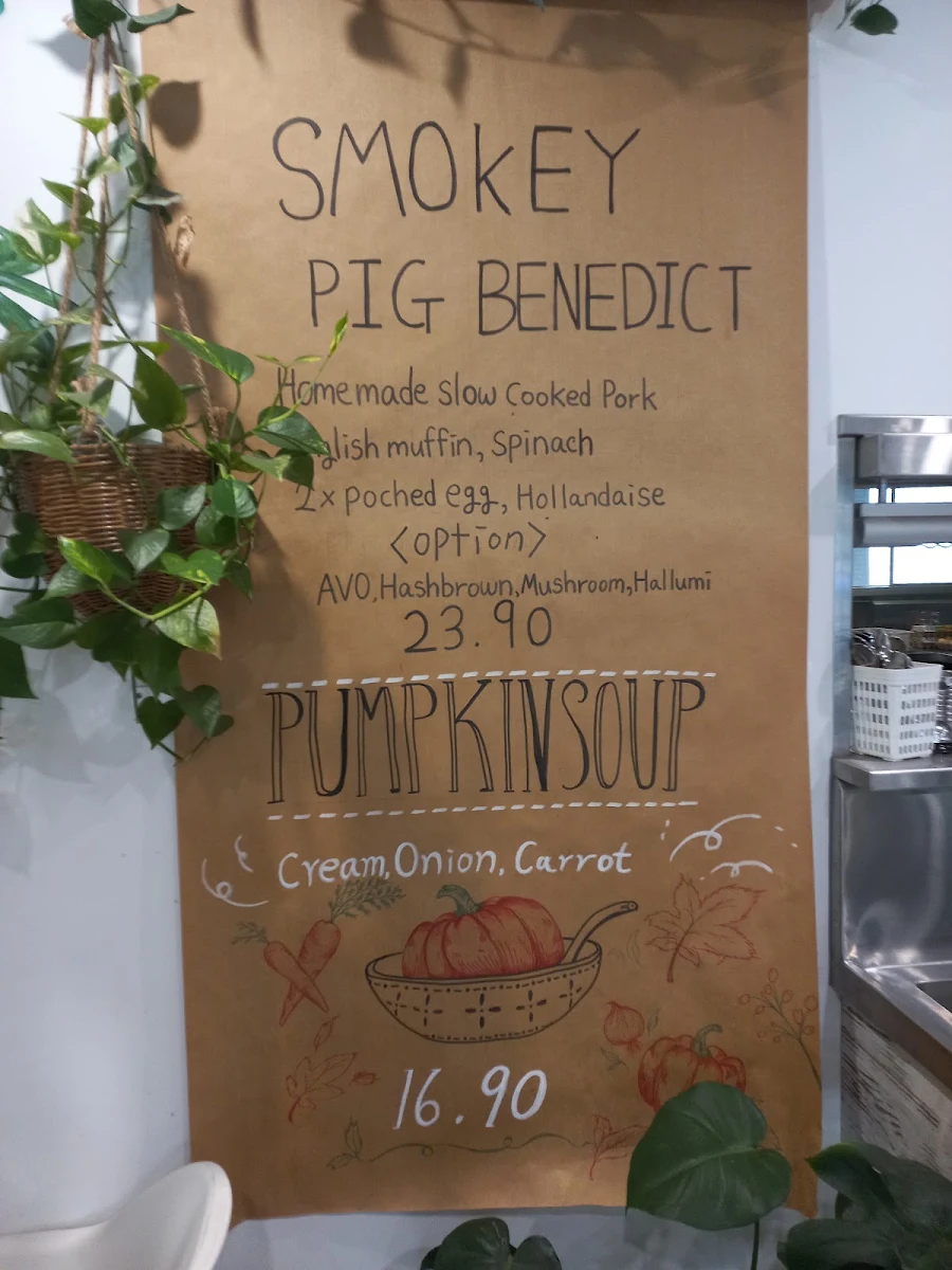Menu, Moreish Cafe