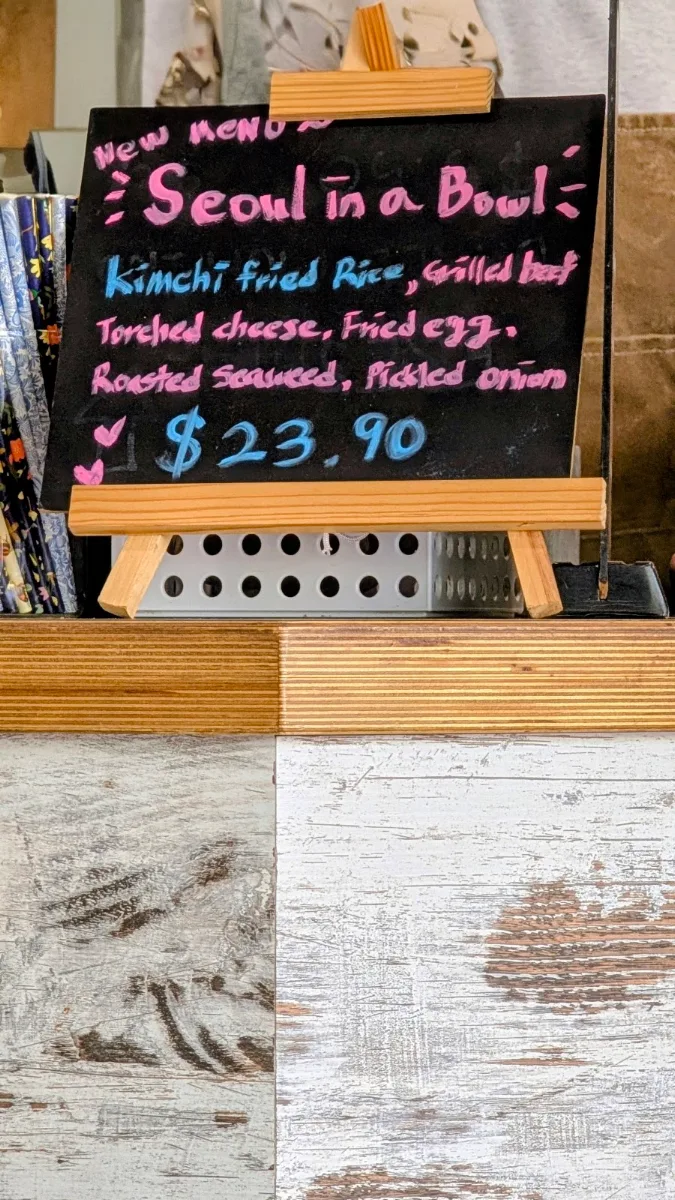 Menu, Moreish Cafe