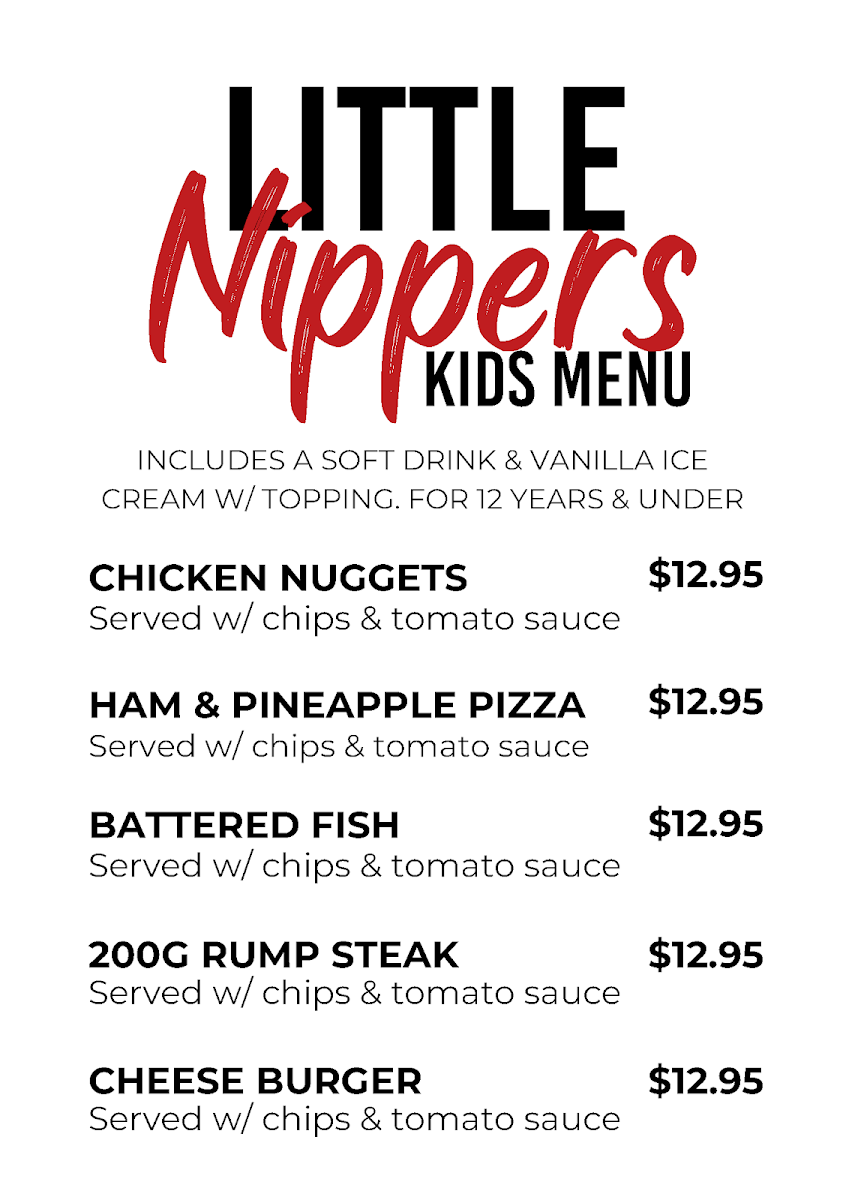 Menu, Taylor's Hotel