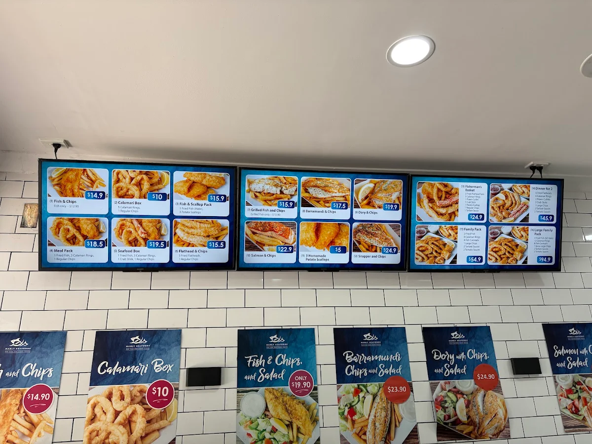 Menu, Manly Seafoods