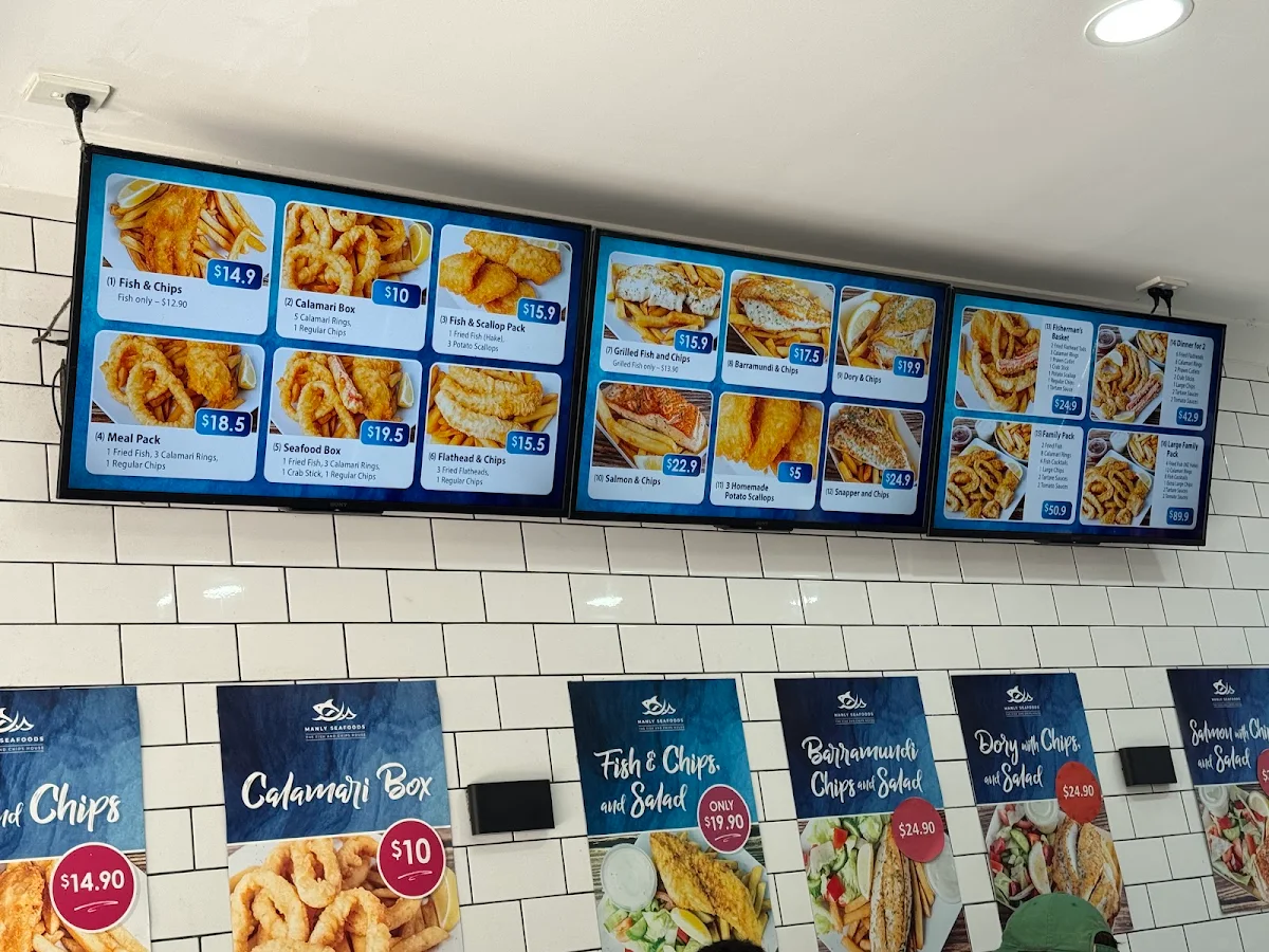 Menu, Manly Seafoods