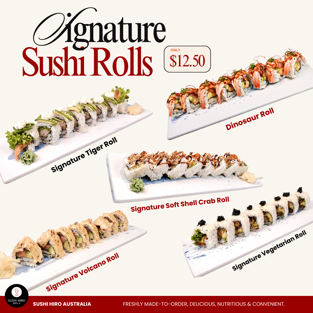 Menu, Sushi Hiro