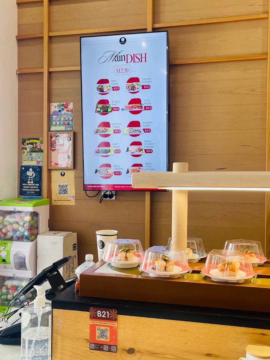 Menu, Sushi Hiro