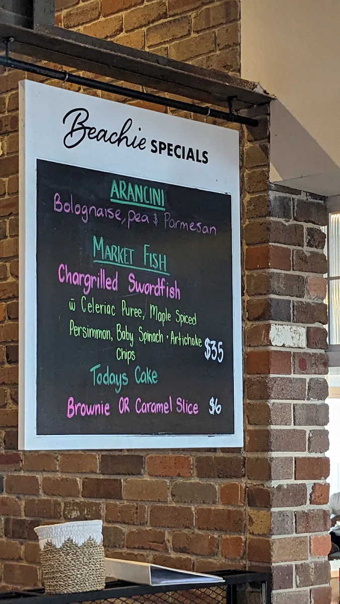 Menu, Beachie