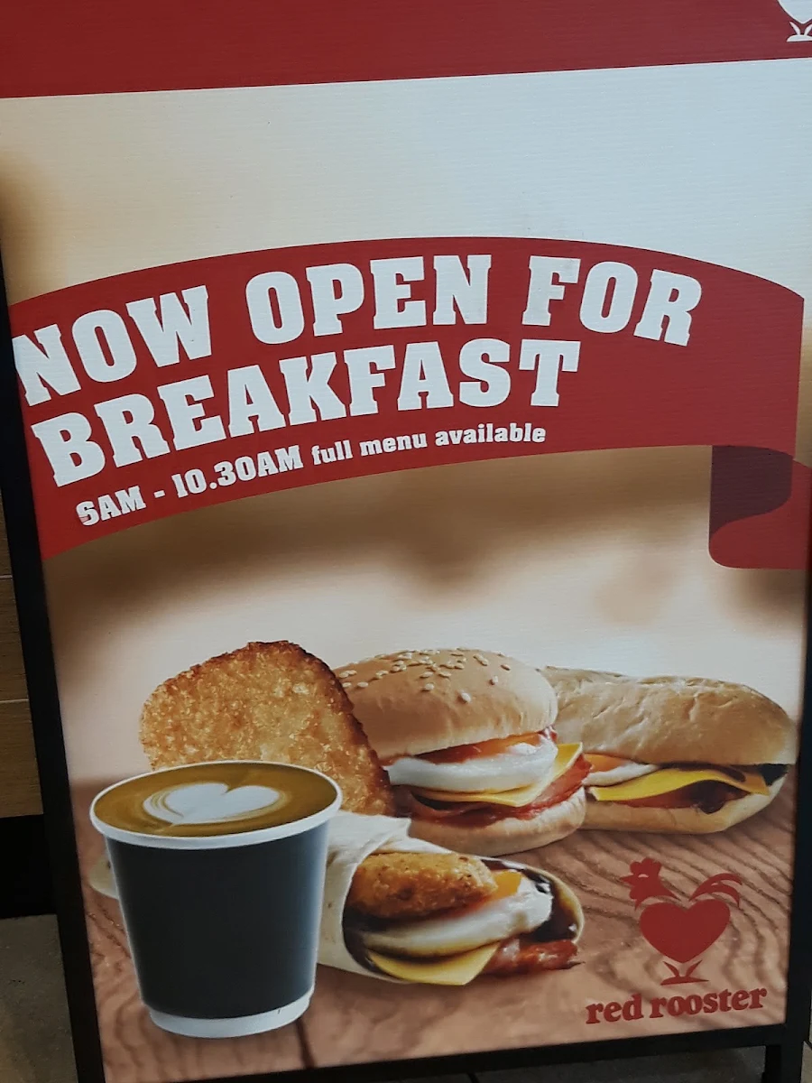 Menu, Red Rooster Grafton