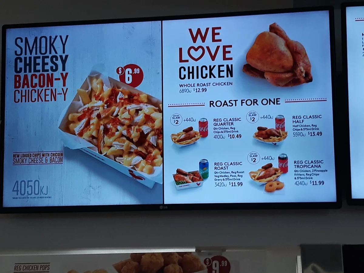 Menu, Red Rooster Grafton