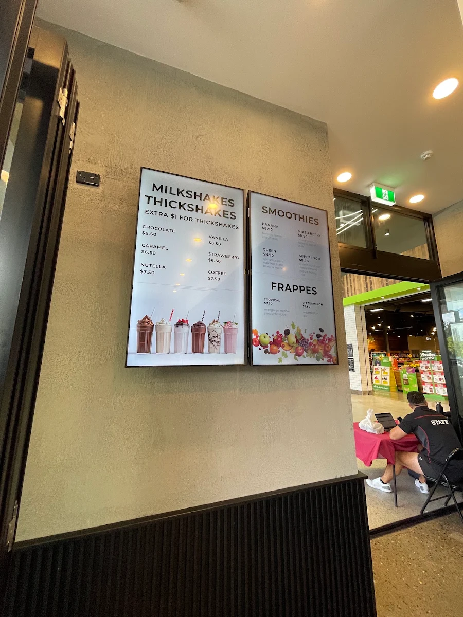 Menu, The Lot North Parramatta