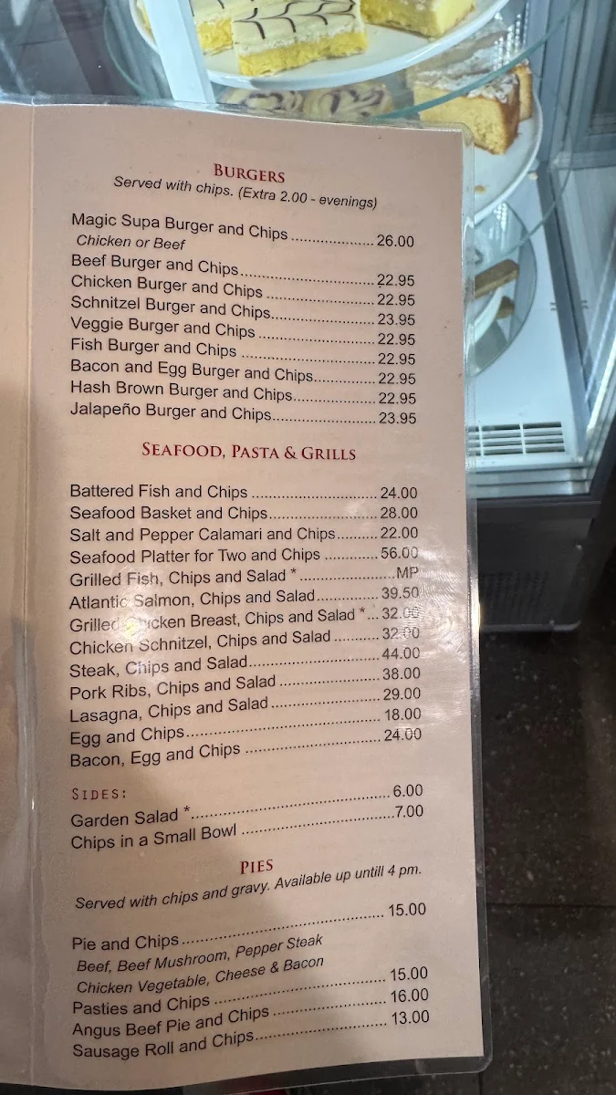 Menu, Philippine Magic Cafe Walpole