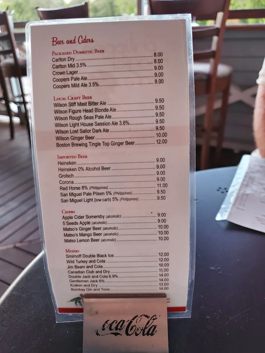 Menu, Philippine Magic Cafe Walpole
