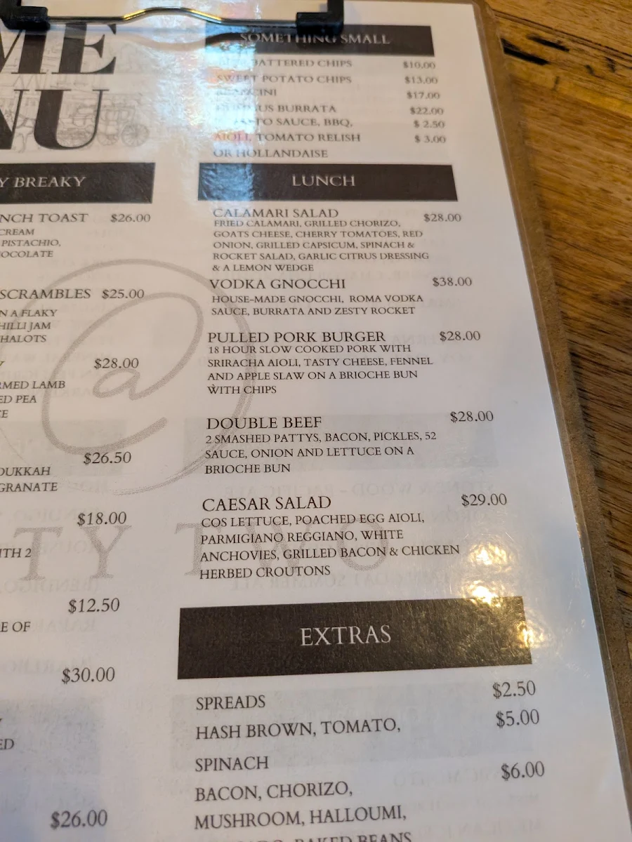 Menu, @fiftytwo