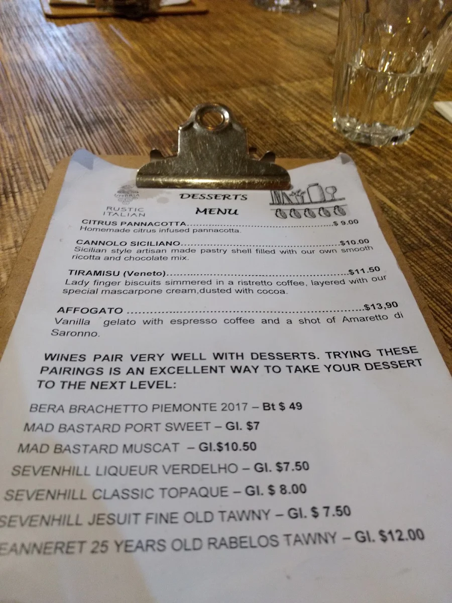 Menu, Ragù & Co - Italian Restaurant in SA