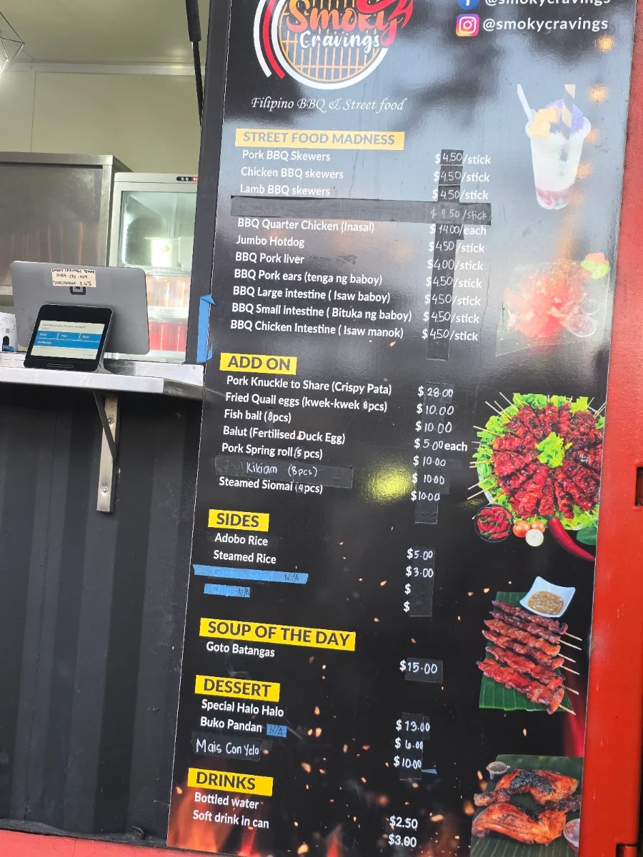 Menu, Smoky Cravings Tempe