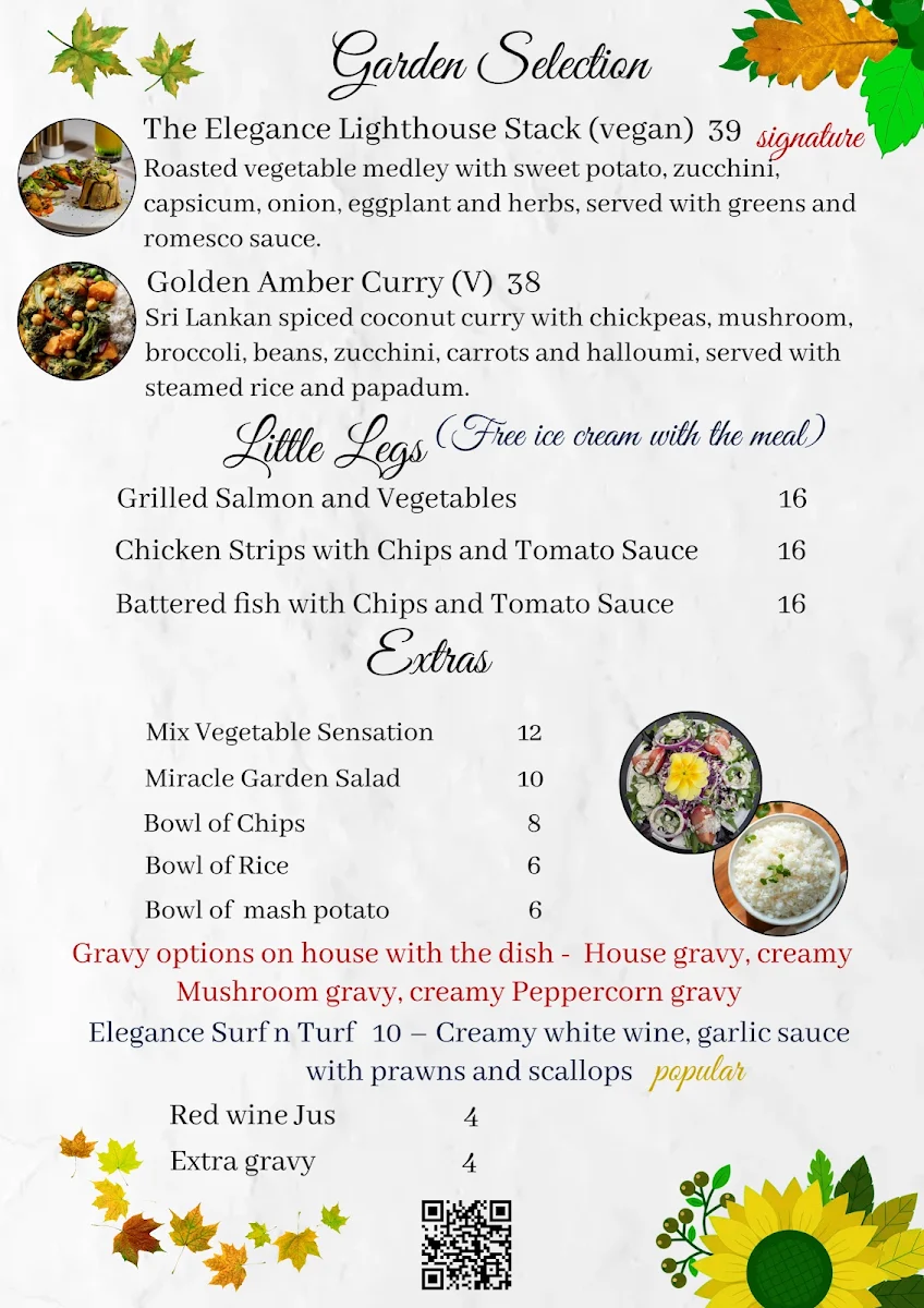 Menu, The Elegance Lounge Seafood Bar & Grill
