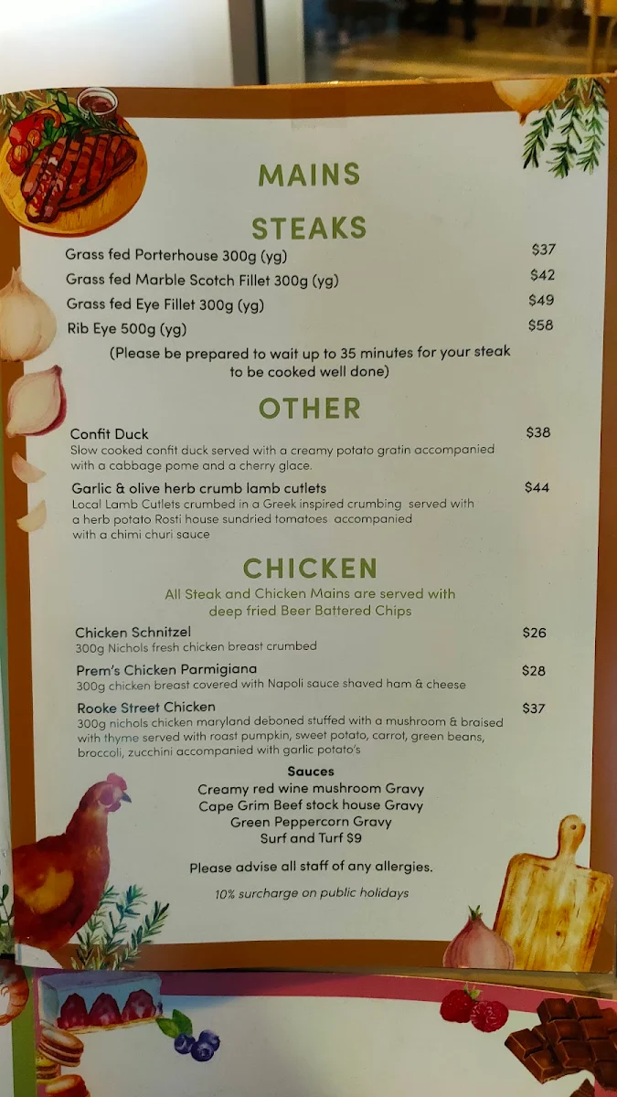 Menu, The Elegance Lounge Seafood Bar & Grill