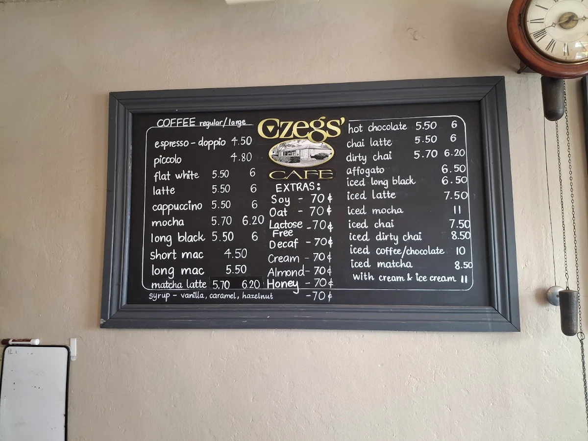 Menu, Czegs' Richmond
