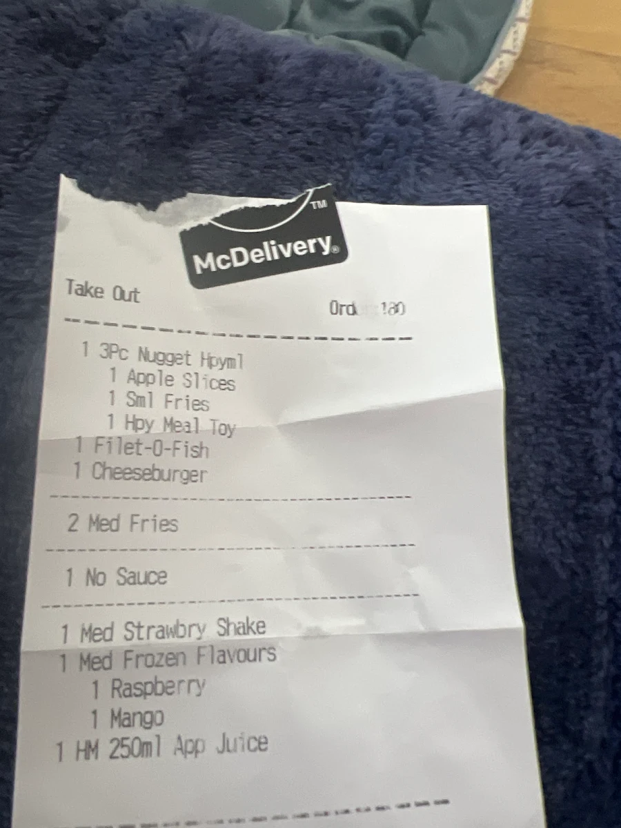 Menu, McDonald's Lower Templestowe