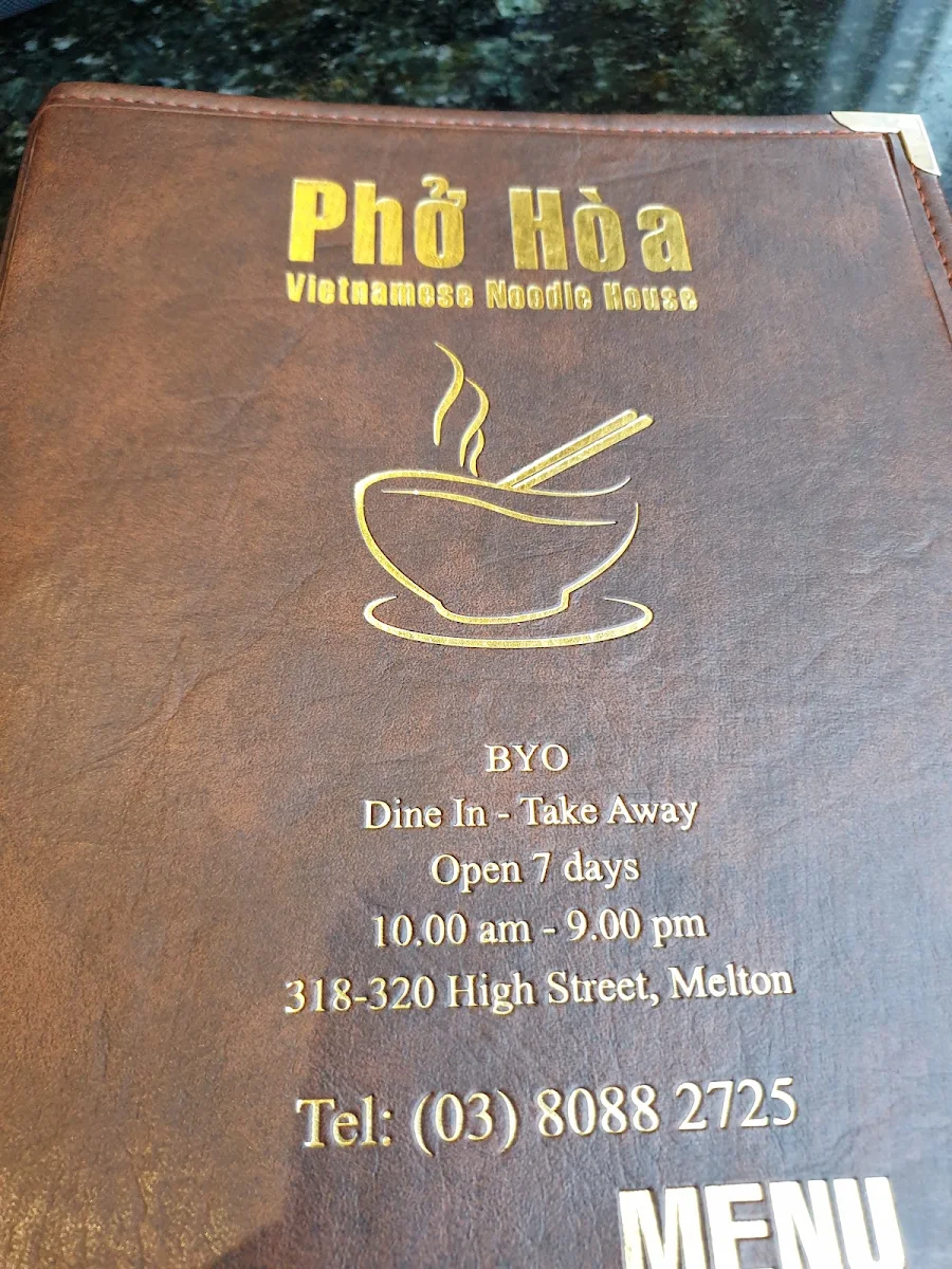 Menu, Pho Hoa Melton