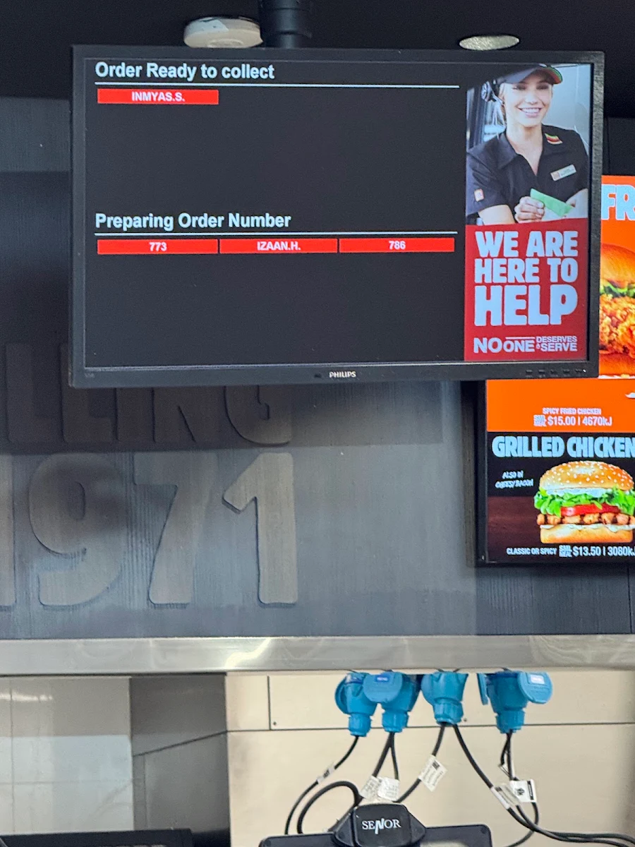 Menu, Hungry Jack's Burgers M4 West