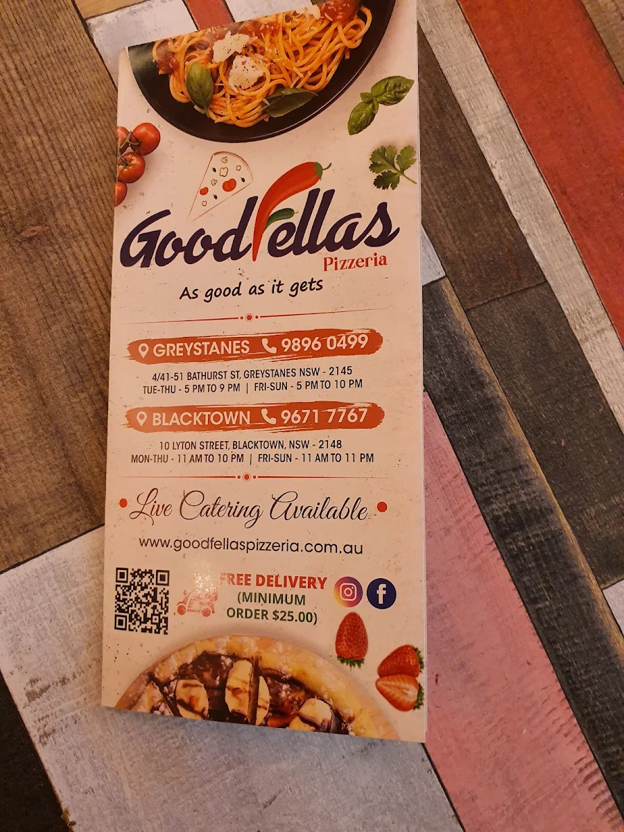 Menu, Stavy’s pizzeria Blacktown by goodfellas