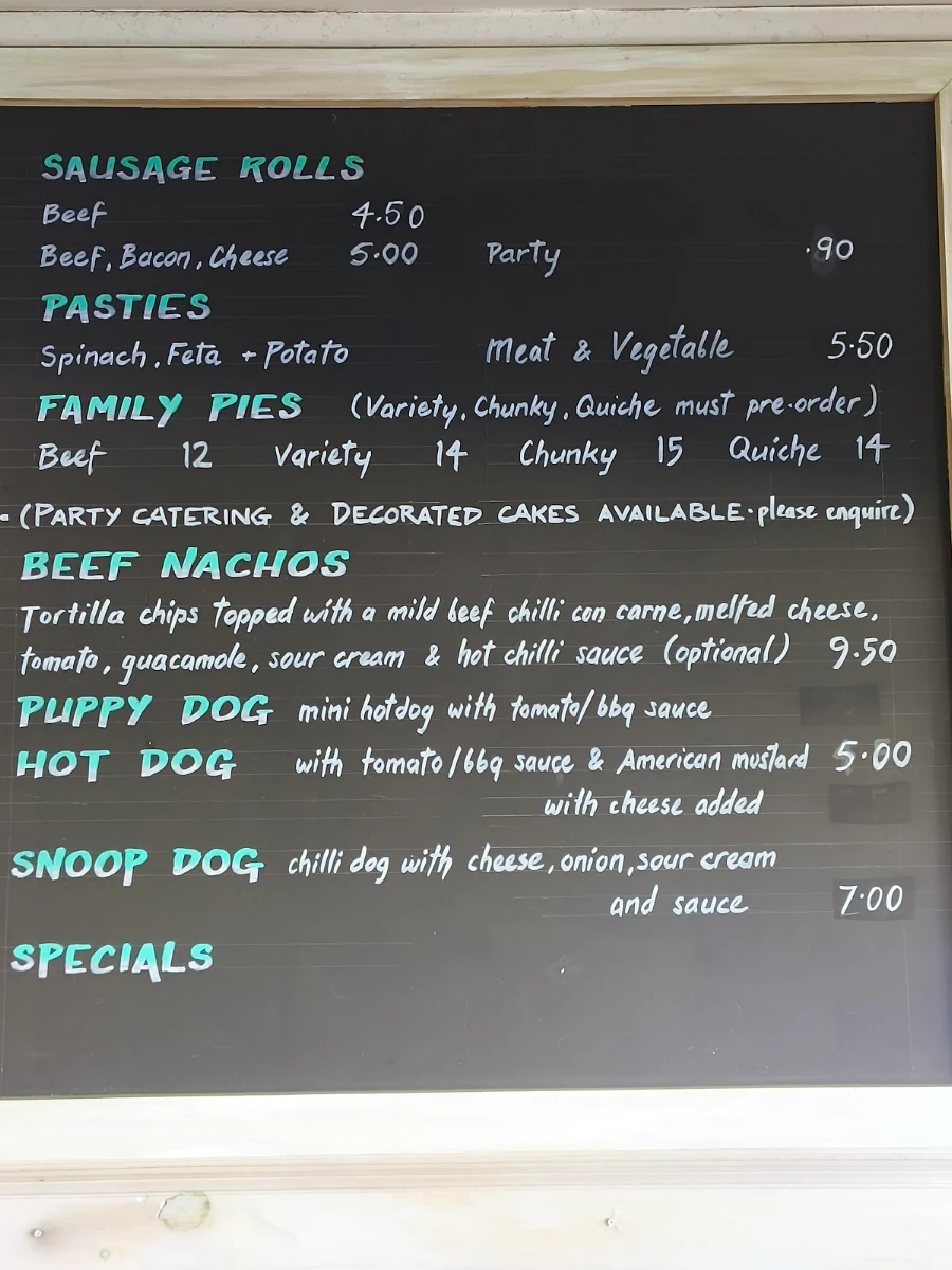 Menu, The House of Pie