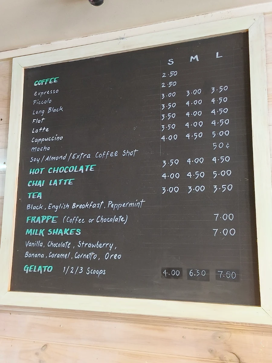 Menu, The House of Pie