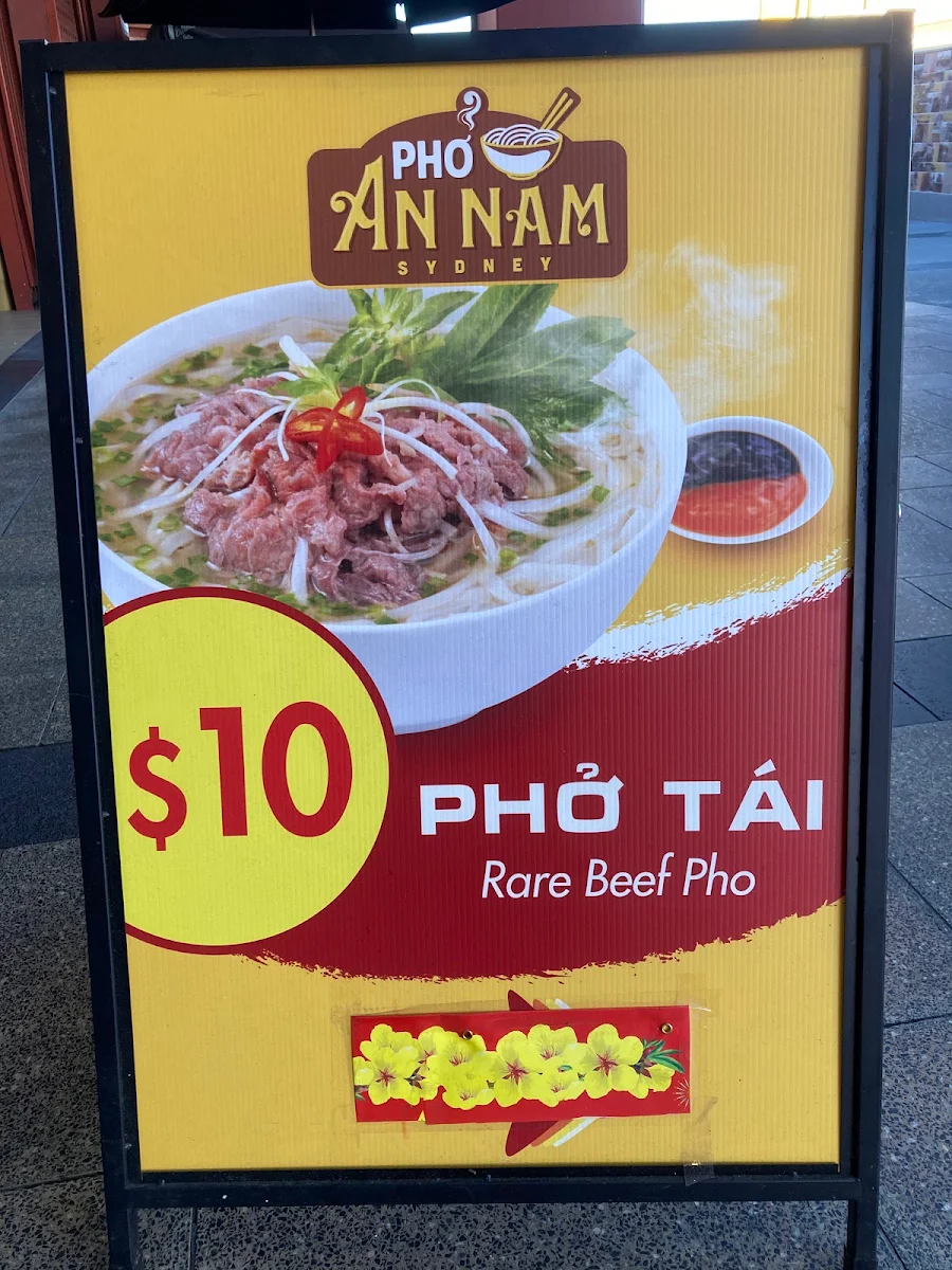 Menu, Pho An Nam Sydney