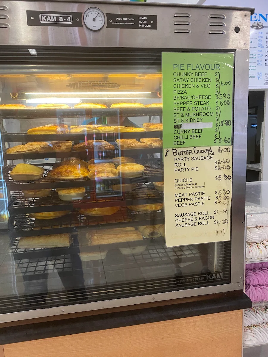 Menu, Dongara Bakery