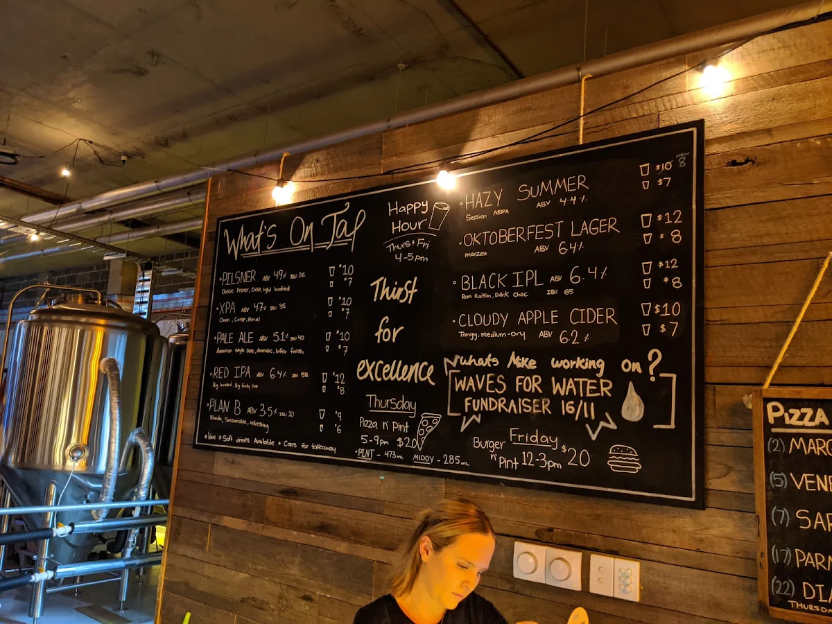Menu, 7th Day Brewery