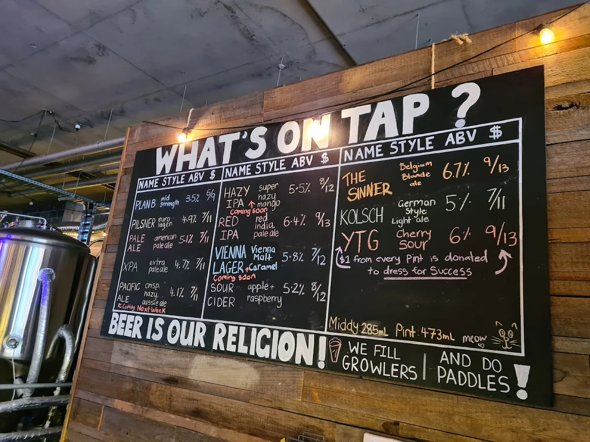 Menu, 7th Day Brewery