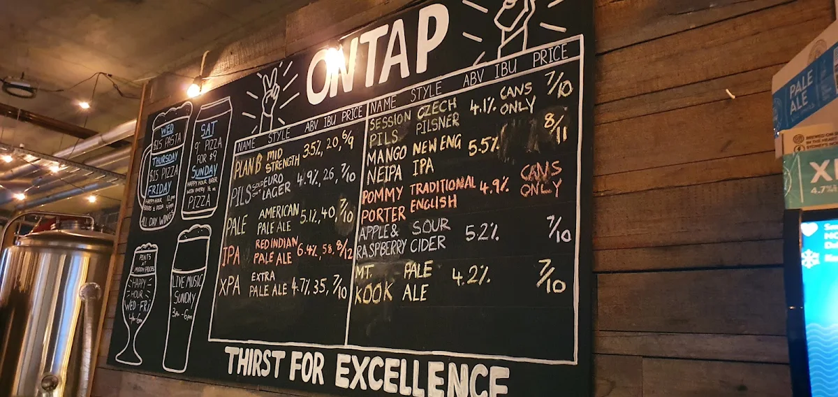 Menu, 7th Day Brewery