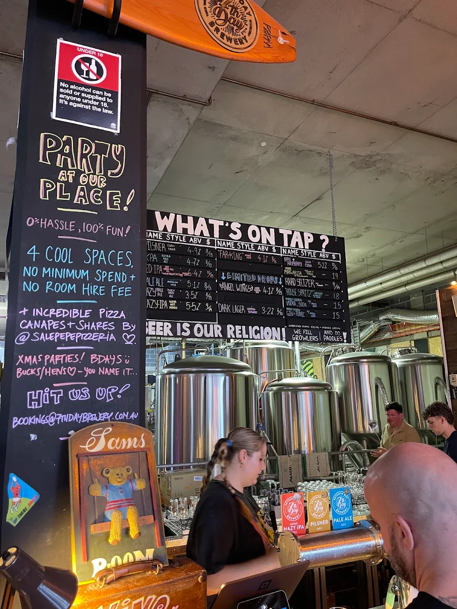 Menu, 7th Day Brewery