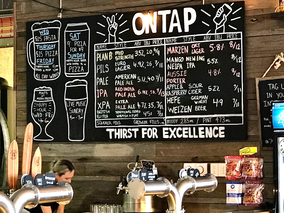 Menu, 7th Day Brewery