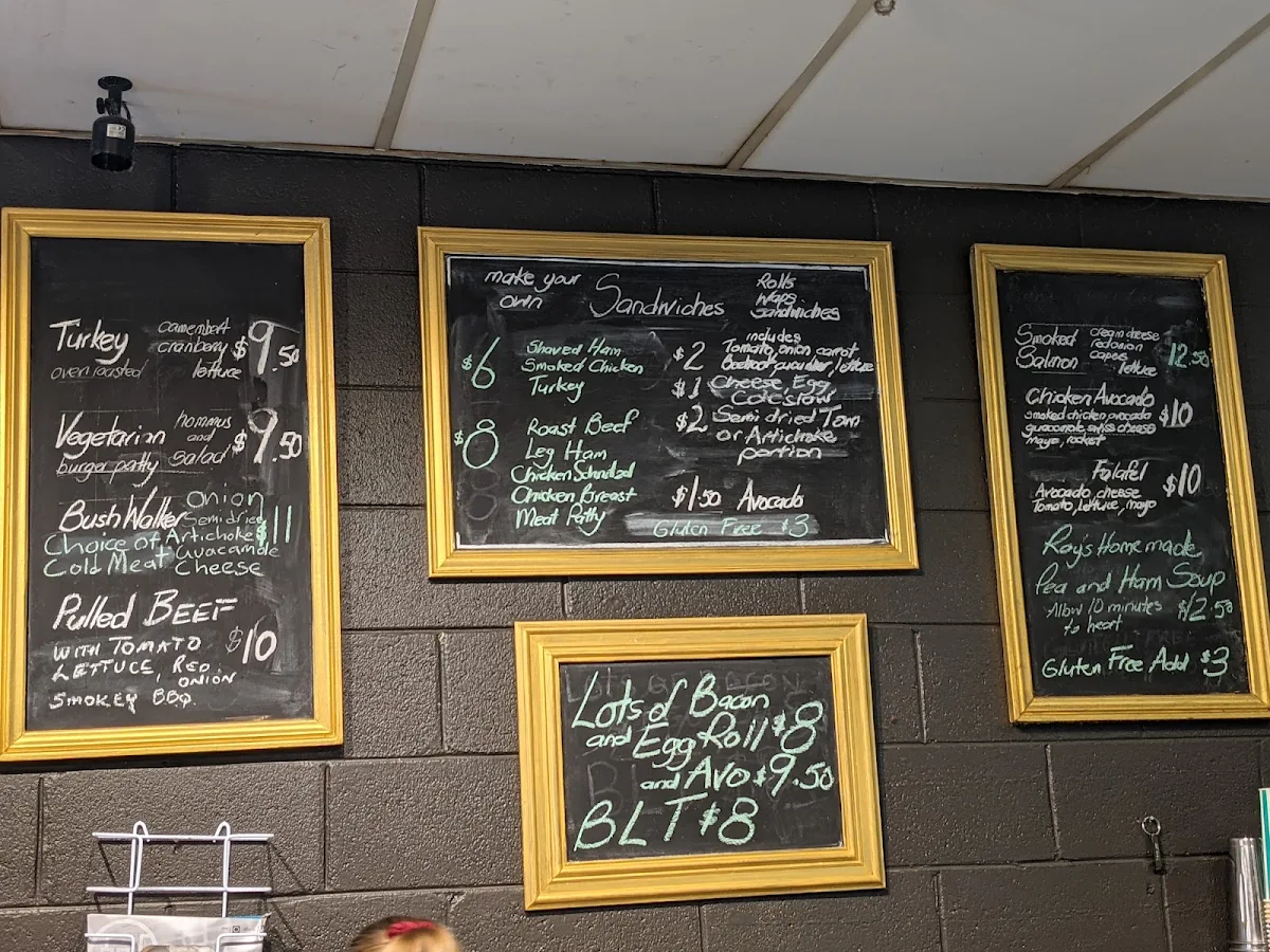 Menu, Blackheath Deli