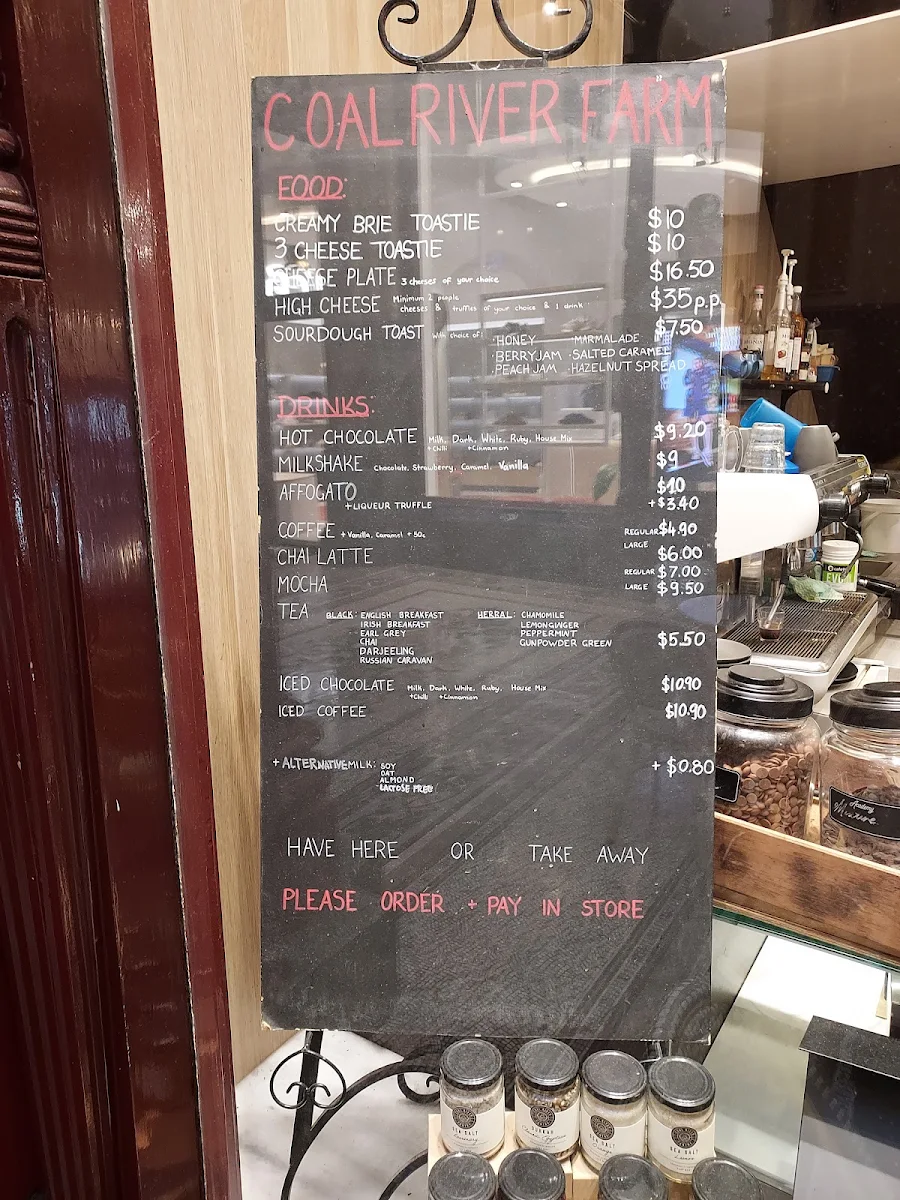 Menu, Coal River Farm