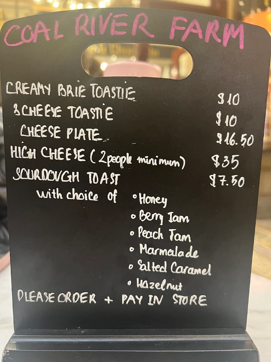 Menu, Coal River Farm