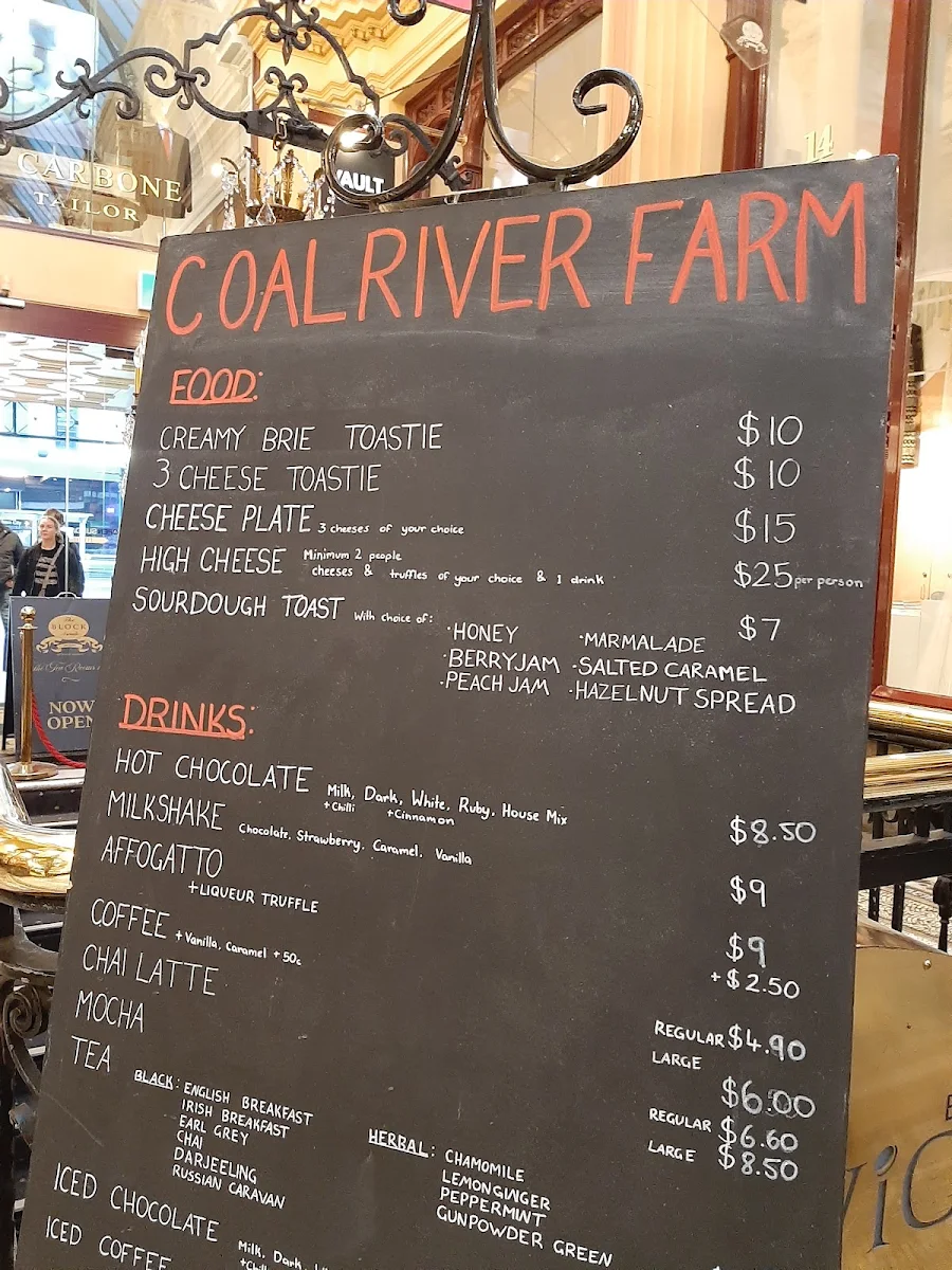 Menu, Coal River Farm
