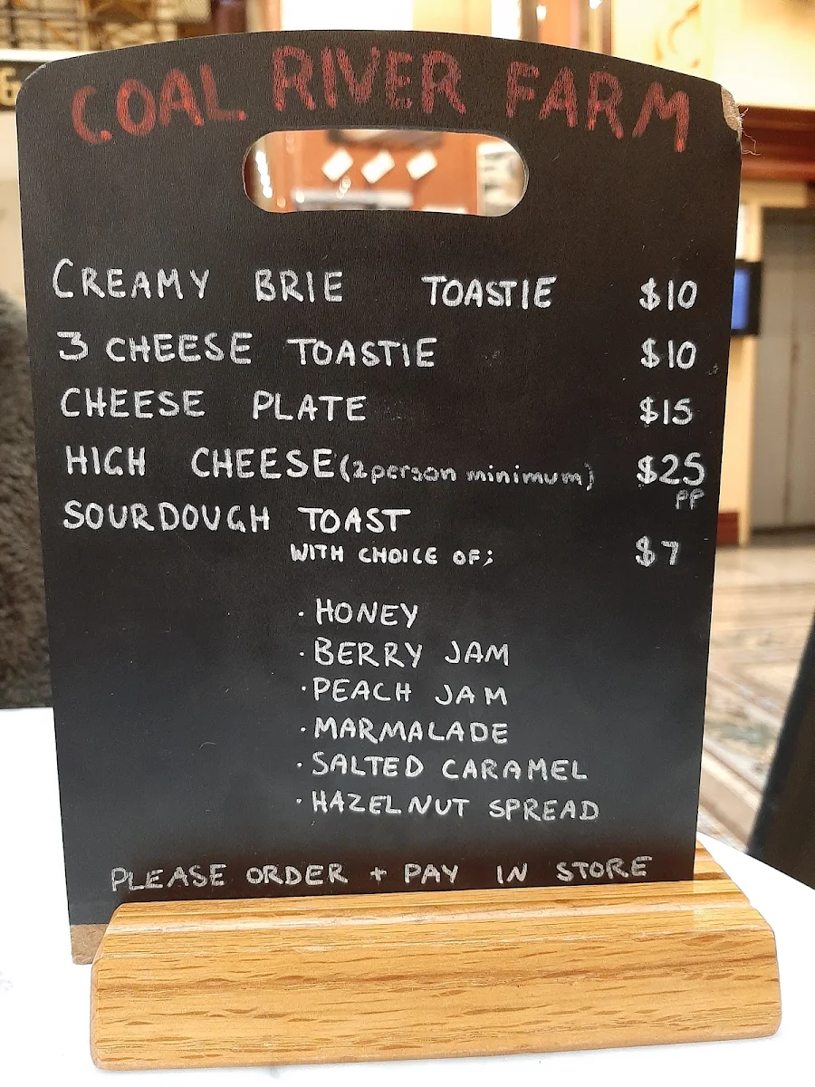 Menu, Coal River Farm