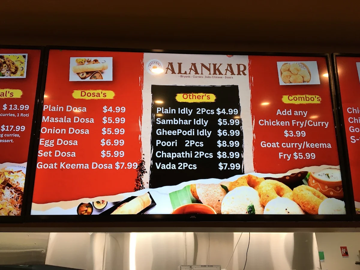 Menu, Alankar