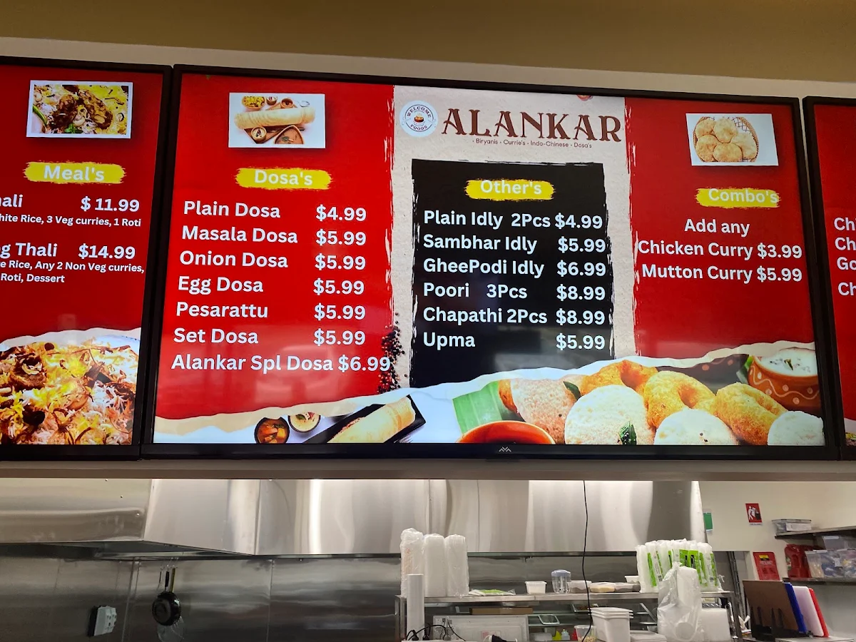 Menu, Alankar
