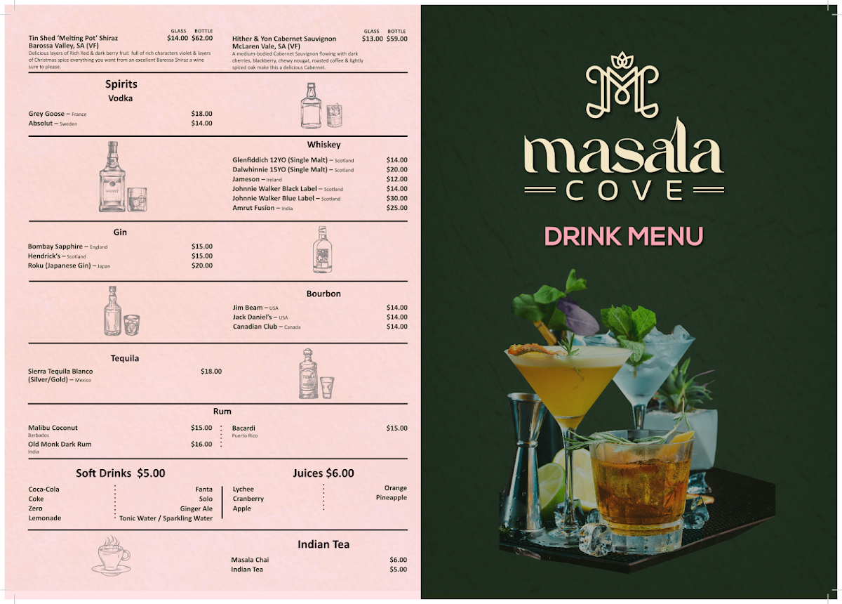 Menu, Masala Cove | Modern Indian Family Restaurant Avalon Beach