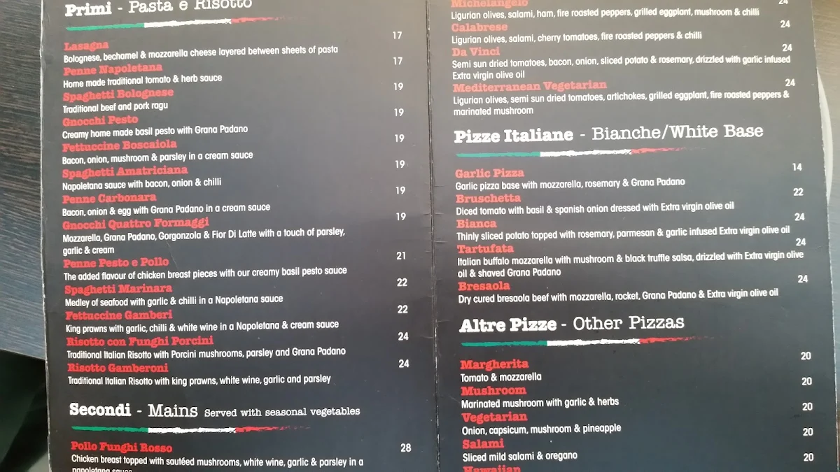 Menu, Mezza Via