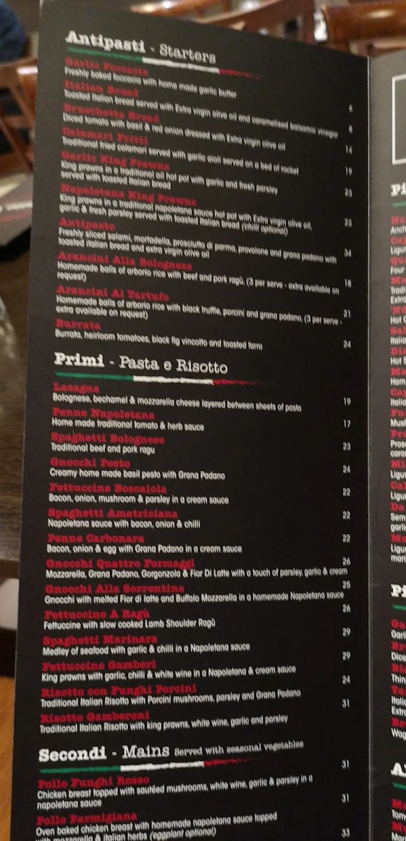 Menu, Mezza Via
