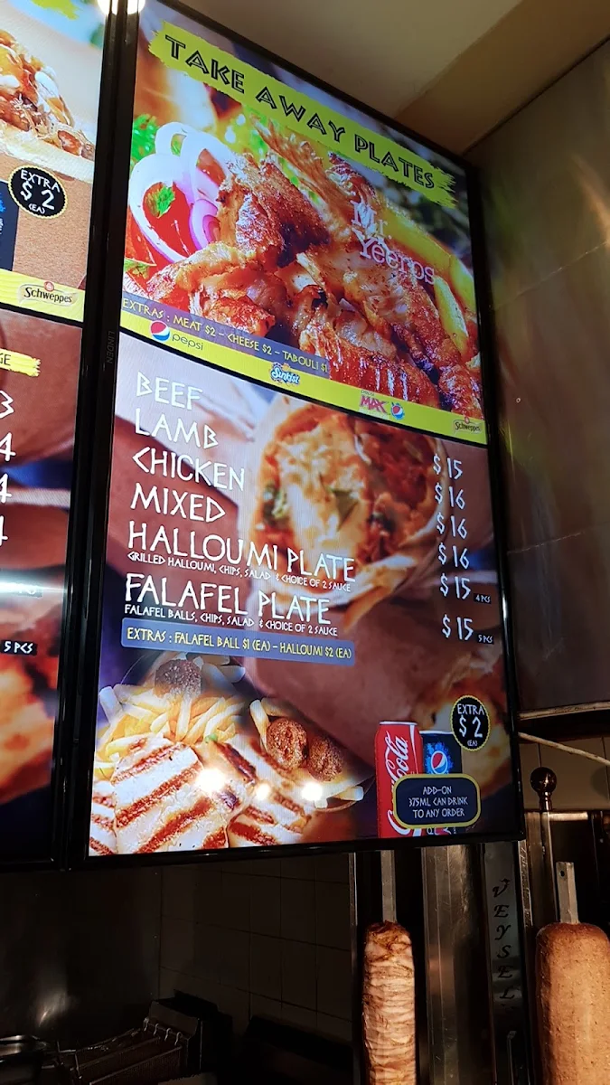 Menu, Mr Yeeros Newtown