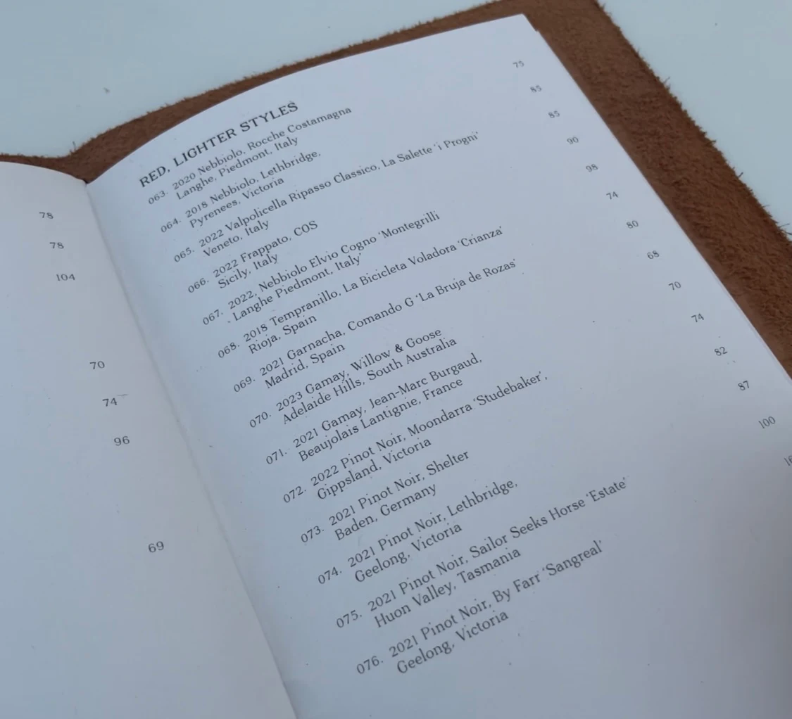 Menu, Olympia