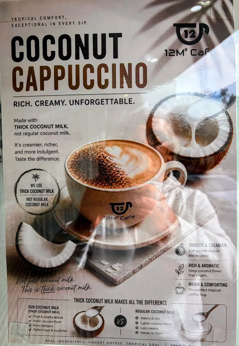 Menu, 12M Cafe